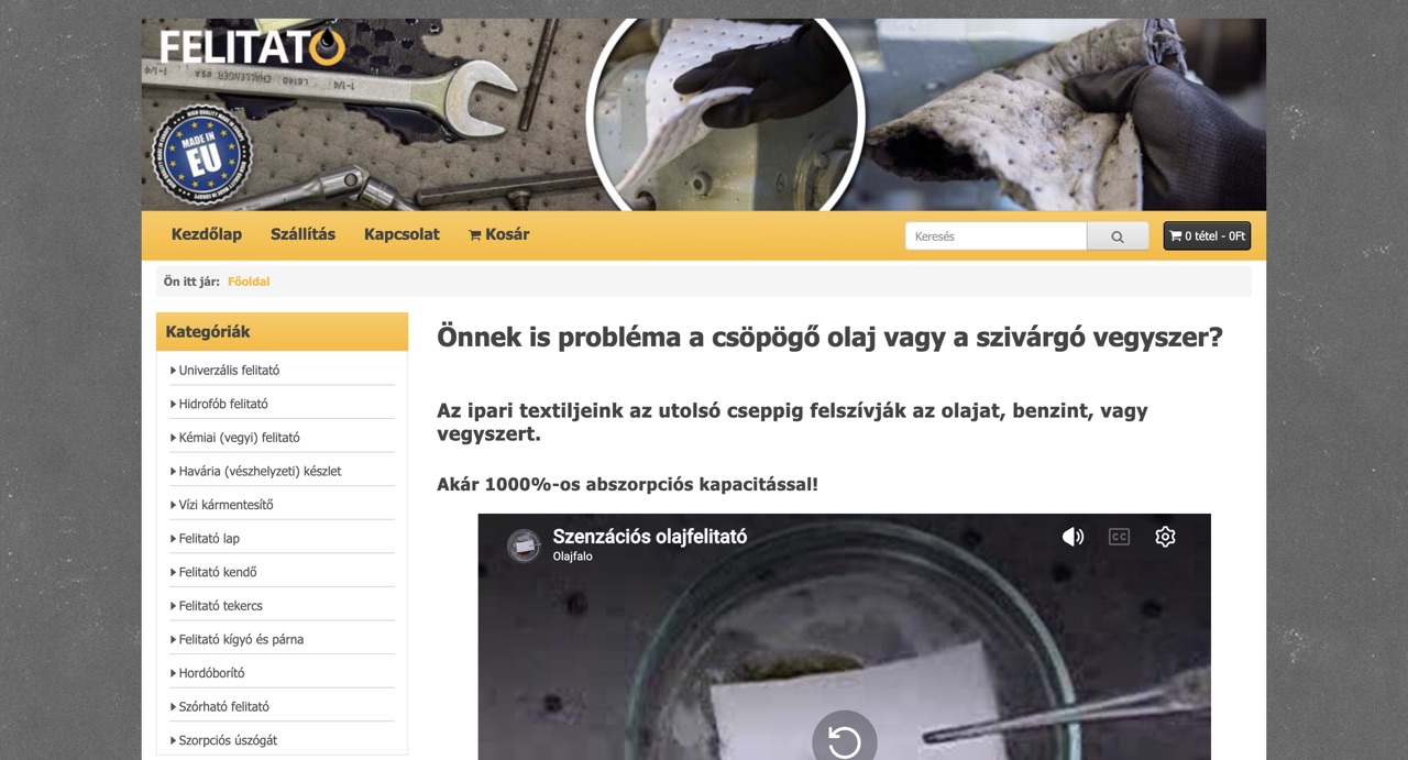 Felitato.hu — a régi weboldal (ELŐTTE)